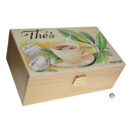 Boîte à thé et tisane 30x16x6cm TISANE